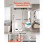 VEVOR Frameless Shower Door, 1219 mm W x 1930mm H, Shower Sliding Glass Door with 10 mm Thick Clear Tempered Glass, Noiseless Sh