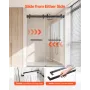 VEVOR Frameless Shower Door, 1219 mm W x 1930mm H, Shower Sliding Glass Door with 10 mm Thick Clear Tempered Glass, Noiseless Sh