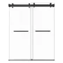 VEVOR Frameless Shower Door, 1219 mm W x 1930mm H, Shower Sliding Glass Door with 10 mm Thick Clear Tempered Glass, Noiseless Sh