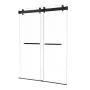 Frameless Shower Door, 1219 mm W x 1930mm H, Shower Sliding Glass Door with 10 mm Thick Clear Tempered Glass, Noiseless Shatterp