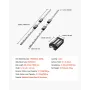 Linear Rail Guide Kit, HGR20, 2Pcs 1000 mm (39.4 inch) Linear Motion Rails and 4Pcs Bearing Slide Blocks, Anti Rust and High Pre