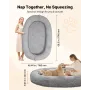 Human Dog Bed, 68.50 x 46.46 x 9.45 inch Orthopedic Memory Foam Human Sized Dog Bed, Humans Pet Beds with Side Pocket, Handle & 