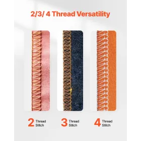 VEVOR Serger Overlock-symaskine, 1250 sting pr. minut, 2-3-4 tråde, 0,7-2 justerbar differentialfremføring, med