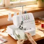 VEVOR Serger Overlock-symaskine, 1250 sting pr. minut, 2-3-4 tråde, 0,7-2 justerbar differentialfremføring, med
