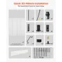 Bifold Barn Door, 1829 x 2134 mm, MDF Bi-Fold Sliding Closet Doors, Hardware Kit Included, H-Frame Space-Saving Design, Pre-Asse