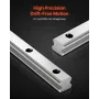 VEVOR Linear Rail Guide Kit, HGR20, 2Pcs 2000 mm (78.74 inch) Linear Motion Rails and 4Pcs Bearing Slide Blocks, Anti Rust and H