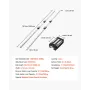 Linear Rail Guide Kit, HGR20, 2Pcs 2000 mm (78.74 inch) Linear Motion Rails and 4Pcs Bearing Slide Blocks, Anti Rust and High Pr