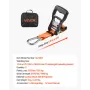 VEVOR Ratchet Straps, 38.1 mm x 1.8 m, Heavy Duty Tie Down Straps with Carabiners, 1100 kg Break Strength, Carry Bag, Tie Down R