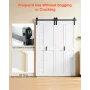 VEVOR Bifold Stalddør, 1219 x 2134 mm, MDF Bifold Skydeskabsdøre, Hardwaresæt inkluderet, H-Frame Pladsbesparende Design, Pr