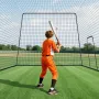 VEVOR Baseball Batting Cage, 12000 x 3680 x 3100mm Freestanding Portable Batting Cage, Hitting Cages with 45-Ply Knotted HDPE & 