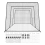 Baseball Batting Cage, 12000 x 3680 x 3100mm Freestanding Portable Batting Cage, Hitting Cages with 45-Ply Knotted HDPE & Long P