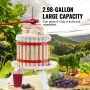 Fruit Wine Press, 2.98 Gal/11.3L, Solid Wood Basket with 6 Blocks, Manual Juice Maker, Cider Apple Grape Tincture Vegetables Hon