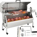 Lamb Rotisserie, 132lbs Capacity, Stainless Steel Pig Lamb Spit Grill Roaster, with 40W Motor & Adjustable Height Lockable