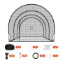VEVOR Baseball Batting Cage, 10058 x 3660 x 3000mm Freestanding Portable Batting Cage, Hitting Cages with 4-Ply Knotless Polyest