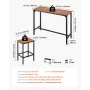 VEVOR Bar Table, 3PCS 1193.8mm Bars Tables Set, Bar Tables and Chair Set with Rounded Edge Design, Rectangular Pub Table with Tw