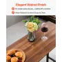 Bar Table, 3PCS 1193.8mm Bars Tables Set, Bar Tables and Chair Set with Rounded Edge Design, Rectangular Pub Table with Two Stoo