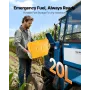 Metal Fuel Container, 20 L, Fuel Jerry Can with Spout and Comfort Handle, 6 L/min Max Flow Rate, Leakproof & Corrosion-resistant