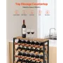 VEVOR 48 Bottle Wine Rack,8-Tier Iron Wine Bottle Holder With Wood Table Top,Freestanding Floor Display Wine Storage Shelves,For