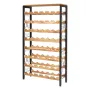 VEVOR 48 Bottle Wine Rack,8-Tier Iron Wine Bottle Holder With Wood Table Top,Freestanding Floor Display Wine Storage Shelves,For