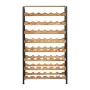 VEVOR 48 Bottle Wine Rack,8-Tier Iron Wine Bottle Holder With Wood Table Top,Freestanding Floor Display Wine Storage Shelves,For