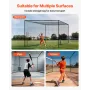 Baseball Batting Cage, 12700 x 3900 x 3080mm Freestanding Portable Batting Cage, Hitting Cages with 30-Ply Knotted HDPE & Carabi