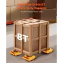 4PCS Machinery Skate Dolly, 17637LBS/8T Industrial Machinery Mover, Heavy Duty Carbon Steel Machinery Moving Skate with 4 PU Whe