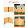 Wood Privacy Hegn, 38" B x 42" L, 2 Panel Solid Air Condition