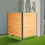 Wood Privacy Hegn, 38" B x 42" L, 2 Panel Solid Air Condition