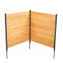 Wood Privacy Fence, 38" W x 42" L, 2 Panel Solid Air Conditioner Fence Screen, Pool Equipment Enclosure with Metal Stakes, Easy 