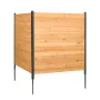 Wood Privacy Fence, 38" W x 42" L, 2 Panel Solid Air Conditioner Fence Screen, Pool Equipment Enclosure with Metal Stakes, Easy 
