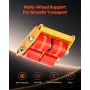 4PCS Machinery Skate Dolly, 17637LBS/8T Industrial Machinery Mover, Heavy Duty Carbon Steel Machinery Moving Skate with 4 PU Whe
