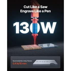 VEVOR 130W CO2 Laser Engraver, 1400 x 900 mm, CO2 Laser Engraver Cutter Machine with Water Chiller, 2 Way Pass Air Assist, 1200 