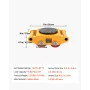 4PCS Machinery Skate Dolly, 17637LBS/8T Industrial Machinery Mover, Heavy Duty Carbon Steel Machinery Moving Skate with 4 PU Whe