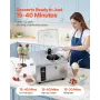 Commercial Hard Ice Cream Machine, 500W 5L per Hour, Gelato Hard Serve Ice Cream Maker with 2.8L 304 Stainless Steel Cylinder, A