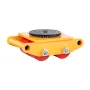 4PCS Machinery Skate Dolly, 17637LBS/8T Industrial Machinery Mover, Heavy Duty Carbon Steel Machinery Moving Skate with 4 PU Whe