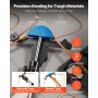 Hydraulic Tubing Bender Kit, 6 mm to 22 mm, Copper Tube Pipe Bender, Forward/Reverse HVAC Bending Tool, with 7 Color Aluminium A