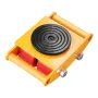 4PCS Machinery Skate Dolly, 17637LBS/8T Industrial Machinery Mover, Heavy Duty Carbon Steel Machinery Moving Skate with 4 PU Whe