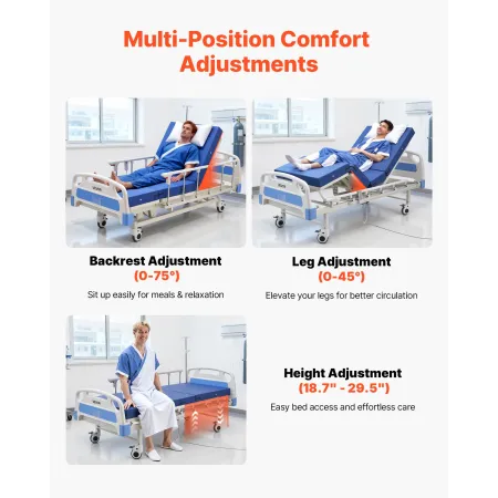 Premium 3 funktion fuld elektrisk hospitalsseng, elektrisk