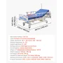 Premium 3 Function Full Electric Hospital Bed, Electric Medical Bed with Backrest, Legrest & Height Adjustment, 127mm Locking Ca