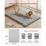 Japanese Tatami Mat, Full Size Foldable Japanese Tatami Mattress, Futon Mattress with Storage Bag & Fastener, 9-Layer Floor Mat 