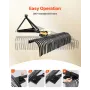 Tow Behind Dethatcher, 1525mm Tow Dethatcher with 32 Steel Tines, 3-Point Lawn Dethatcher Rake with Attachments for Tractor, Lan