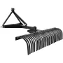 Tow Behind Dethatcher, 1525mm Tow Dethatcher with 32 Steel Tines, 3-Point Lawn Dethatcher Rake with Attachments for Tractor, Lan