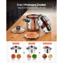 VEVOR Pressure Cooker, 7L Pressure Cooker Stainless Steel, Pressures Canner with Steaming Rack, Tempered Glass Lid, Three Pressu