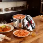 Pressure Cooker, 7L Pressure Cooker Stainless Steel, Pressures Canner with Steaming Rack, Tempered Glass Lid, Three Pressures Se