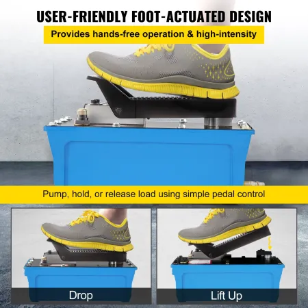 Hydrostatisk trykprøvepumpe, test op til 60 bar/860 psi, 3,2 gallon tank, hydraulisk manuelt vandtrykstesterkit m/