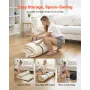 Japanese Tatami Mat, Twin Size Foldable Japanese Tatami Mattress, Futon Mattress with Storage Bag & Fastener, 9-Layer Floor Mat 