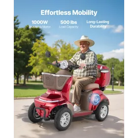 Heavy Duty 4-hjulede mobilitetsscootere til seniorer og voksne