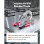 Steel Banding Strapping Kit, Heavy Duty Banding Sealer Tool with 122 m Binding Straps, 400 Metal Clasps, Manual Pallet Packaging