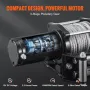Electric Winch, 12V 4500 lb Load Capacity Steel Rope Winch, IP55 1/4” x 39ft ATV UTV Winch with Wireless Handheld Remote & 4-Way