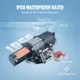 Electric Winch, 12V 4500 lb Load Capacity Steel Rope Winch, IP55 1/4” x 39ft ATV UTV Winch with Wireless Handheld Remote & 4-Way